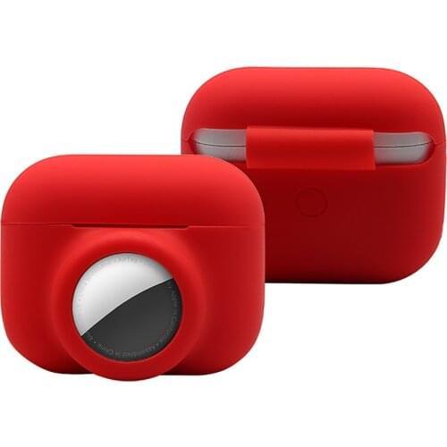 2-in-1 Locator Wireless Earphone Anti-fall Silicone Protective Sleeve Case for AirTag Locator for Airpods Pro Accessories