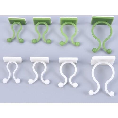 30pcs Plant climbing wall Self-Adhesive Fastener Tied fixture Vine Buckle Hook Clips Green Plant Wall Stick Clips Garden Decor