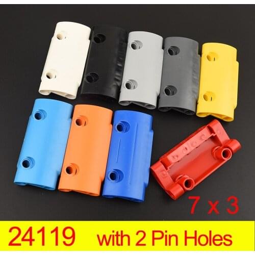 4PCS 24119 High-Tech Panel Curved 7 x 3 with 2 Pin Holes through Panel Surface Building Block Bricks Accessories Parts MOC Build