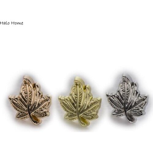 5pcs Maple Leaf Shape Metal Shank Shirt Button Sewing Scrapbooking Apparel Supplies Gift Craft Accessories Decor 12mm