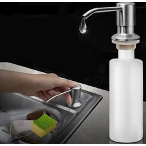 White Liquid Soap Dispenser Lotion Pump Cover Built in Kitchen Sink Countertop Cooking Tool Utensils Kitchen Accessories 32