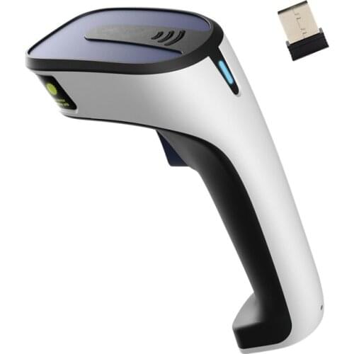 New 1D 2D Fashion Wireless Red Light Barcode Scanner Bar Code QR Scan Gun Fast Recognition High Quality With Built In Battery