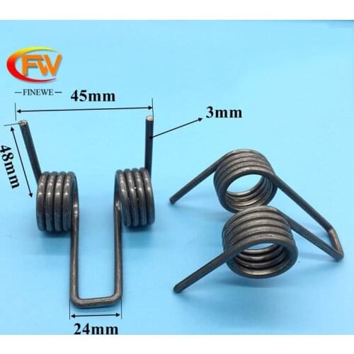 Double torsion spring 3mm spring steel 4 coils heavy duty torsion spring with custom service