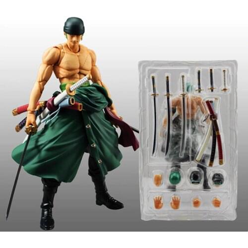 Anime ONE PIECE Joints Movable Roronoa Zoro Action Figure Heroes DIY Assemble Model PVC Figurine Toy Boys Gift Collectibles