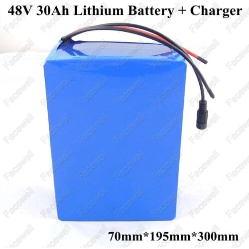 48v 30Ah lithium battery li ion customized electric bike battery for 48v electric scooter 500w 1000w 2000w + 54.6v charger