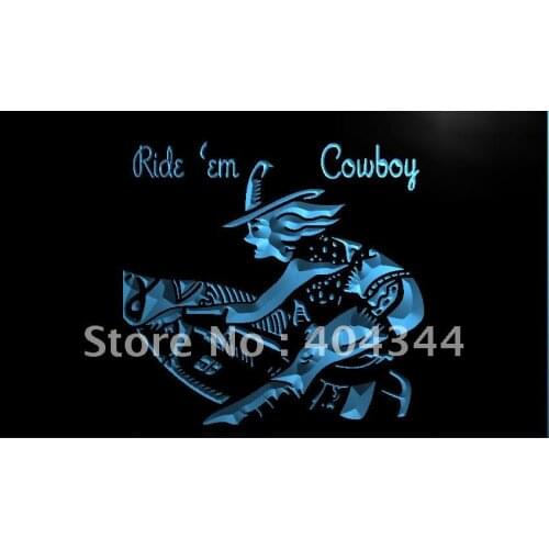 LK413- Ride em Cowboy Bar Beer Pub LED Neon Light Sign home decor crafts