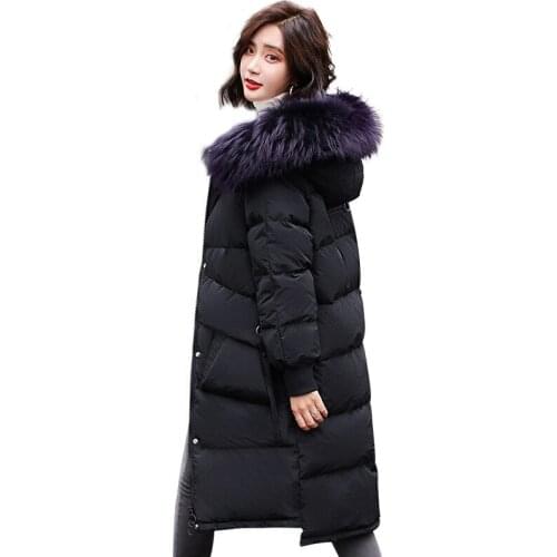 Fashion Even Heavy Seta Lead Cotton 2019 Winter Pattern Korean Self-cultivation Long Fund Down Cotton-padded Clothes Woman Tide