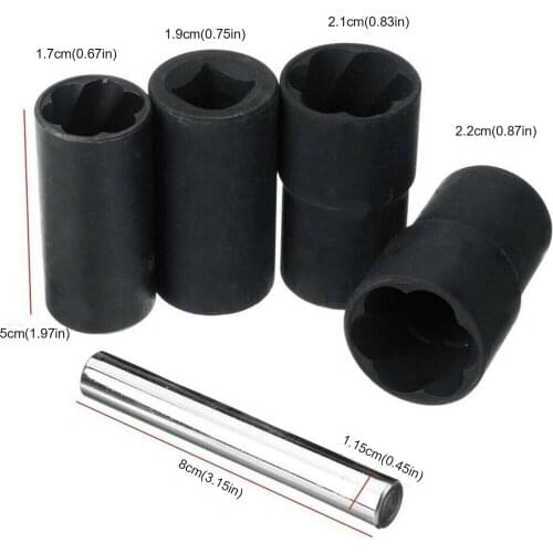 Twist Socket Kit 5PCS/Set Twist Socket Kit With Long Life And Great Durability For Use 4 Damaged Worn Lug Nut