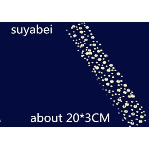 2pc/lot Pant seam decor hot fix rhinestone sticker iron on applique patches iron on crystal transfers design for shirt