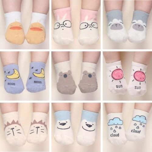 Baby Socks Boys Girls Cotton No-Skid Cartoon Infant Newborn Anti Slip Sock Toddler Kid Non-slip Boat Sock Childrens Accessories