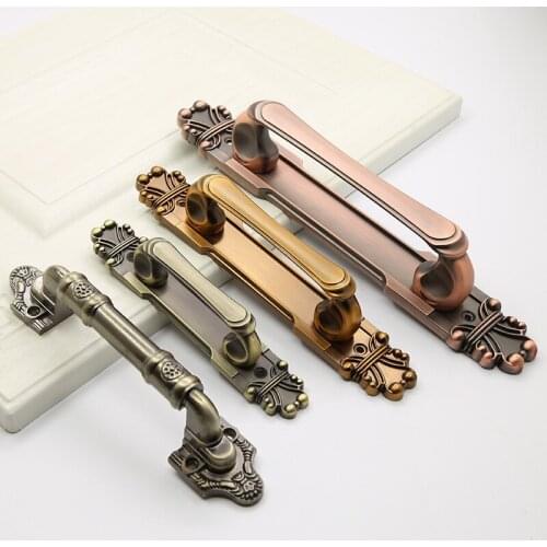 Retro door handle European classic wardrobe pulls door sliding door wooden door handle antique sliding door handle vintage