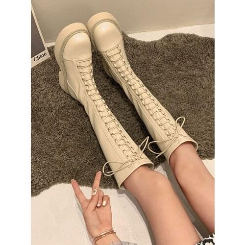 Lolita Boots Shoes Sexy Thigh High Heels High Sexy Boots-Women Round Toe Luxury Designer Zipper Over-the-Knee Med Summer Rock 2