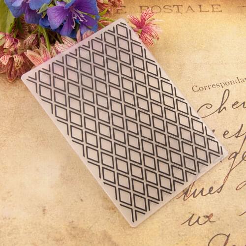2021 Diamond Grid Embossing Folders for File Papers Album Stencils Cards Making Template DIY 3D Scrapbooking Cutting Dies