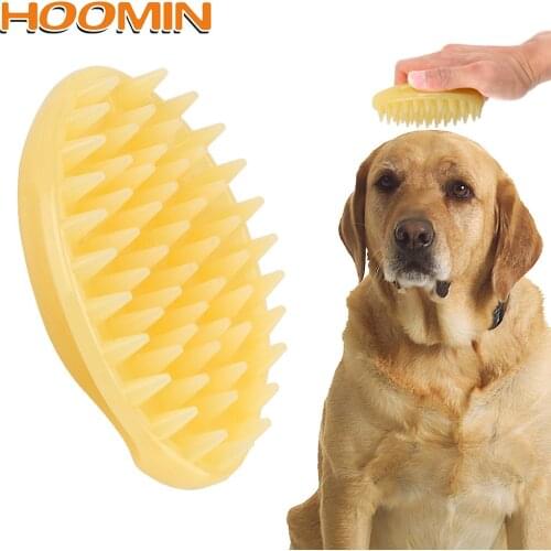 HOOMIN Cleaner Puppy Massage Brush Dog Cat Soft Gentle Silicone Bristles Wash Tools Pet Washer Quickly Cleaning Brush Comb