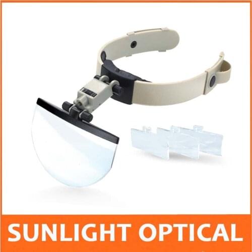 New Arrival 2X 3.8X 4.5X 5.5X Multi Power Helmet Magnifier Head Magnifying Glass Loupe with LED Light 3 Auxiliary Lens Free Ship