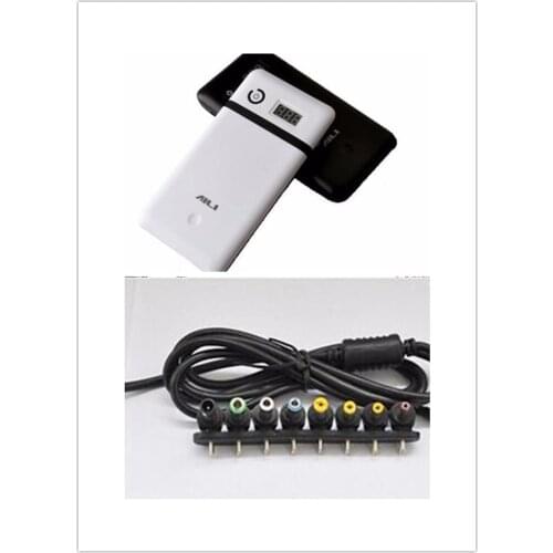 3.3A 5V-21V Mobile power bank 6 x 18650 Battery Charger with 8pcs connector adapter For 19V Laptop 5V iphone charger