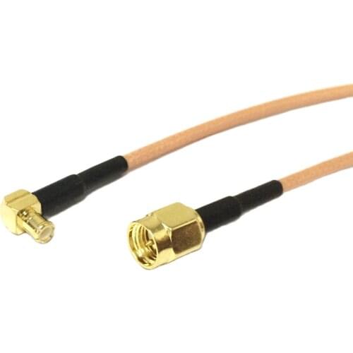 1PC New SMA Male plug switch MCX Male plug Right Angle Connector RG316 Coaxial Cable Pigtail 15CM 6" Adapter