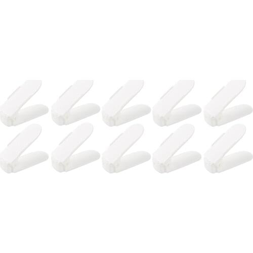 10 Pcs Shoe Rack Adjustable Stand Cupboard Closet for Shoes Shelf Support Slot Space Saving Cabinet