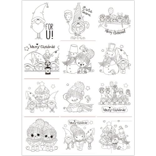 10x8 Christmas series Transparent Clear Silicone Stamp/Seal for DIY scrapbooking/photo album Decorative card making