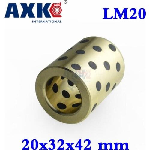 2021 Ball Bearing Rodamientos Axk 20x32x42 Mm Linear Graphite Copper Set Bearing Bushing Oil Self-lubricating Jdb Lm20uu Lm20