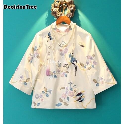 2021 ladies chinese qipao jacket chinese traditional top cheongsam style coat womens qipao top ethnic cheongsam jacket