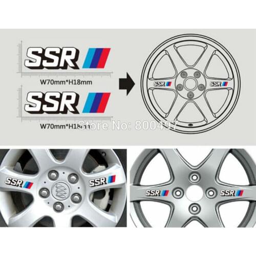40 x Car Accessories Vinyl Decal High Quality PVC Car Wheel Rim Decoration Sticker Series Car Accessories Decal for SSR