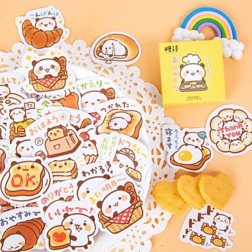 8SETS/LOT panda Baker series markers photo album decoration seal DIY box paper Sticker