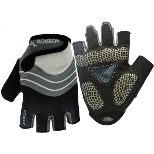 Shock Absorbing Silicone Riding Gloves Fingerless Mountain Bike Riding Half-finger Non-slip Outdoor Sports Short-finger Gloves