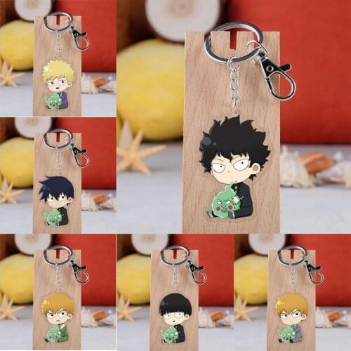 Cartoon Anime Mob Psycho 100 Keychain Acrylic Figure Mobu Saiko Hyaku Kageyama Shigeo Kageyama Ritsu Pendent Keyring