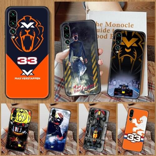 F1 Number 33 Racer Phone Case For Huawei P Mate P10 P20 P30 P40 10 20 Smart Z Pro Lite black 3D coque luxury shell silicone