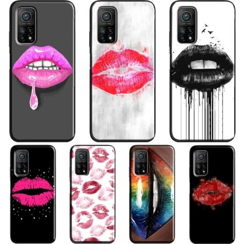 Sexy Red Lips Case For Xiaomi Mi 11 Ultra 9 10 Lite Mi 10T Pro Note 10 Lite Cover For POCO X3 Pro M3 F3