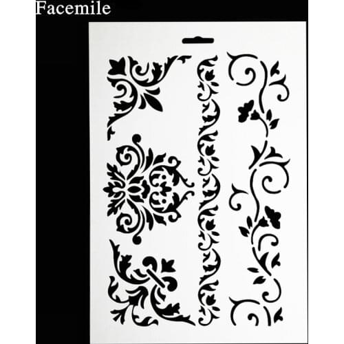 Flower Lace Stencil For Wedding Cake Design Plastic Templat Biscuit Printing Mold Fondant Cake Decorating Tools DIY Bakeware