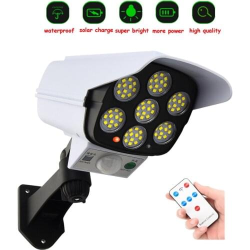 Remote Solar motion sensor Simulation Monitoring Fake Camera Human Body Induction Garden Lamp Wall Lamp Street Lamp Searchlight