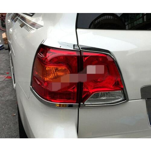 For Toyota Land Cruiser LC200 2008-2015 Chrome Tail Rear Light Cover Trim 4pcs Car modification Auto parts