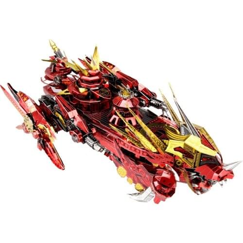 Picture Kingdom 3D Metal Nano Puzzle Red Dragon Storm Battleship model Kits DIY 3D Laser Cutting Jigsaw Toys for adults
