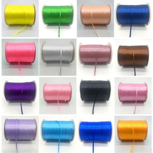 20Yards/lot)1/8" 3mm Silk Satin Ribbon Polyester Ribbon Wedding Christmas Party Decoration DIY Gift Packing
