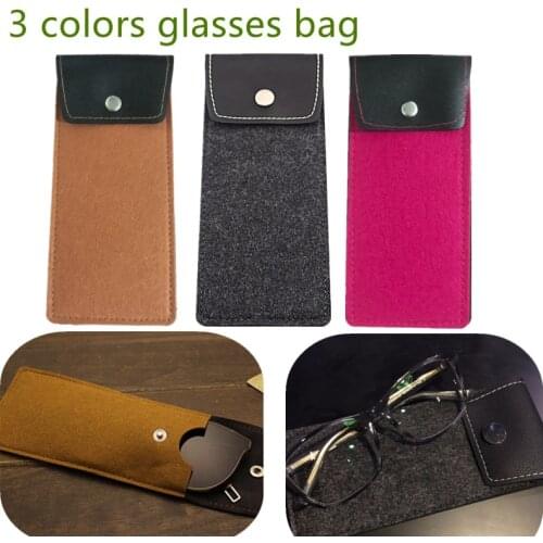 Multifunction Outdoor Unisex Eyeglasses Cases Dustproof Felt Cloth Splice Glasses Pouch Sunglasses Box Storage Bags