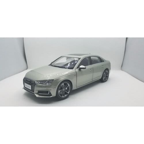 1:18 Diecast Model for Audi A4L 2017 Gold Alloy Toy Car Miniature Collection Gifts A4 S4