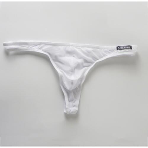 Mens Underwear Gay Mens Thong and G string Ice Silk Soft Jockstrap Erotic Penis Pouch Sissy Panties Tanga Hombre Mankini