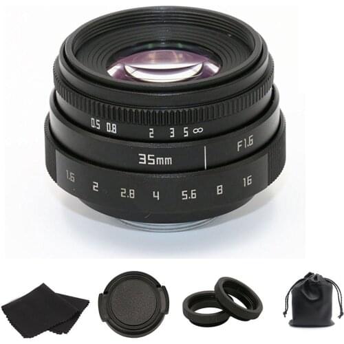 New Arrival 35mm f1.6 C mount camera CCTV Lens II for Sony NEX E-mount camera & Adapter bundle black free shipping