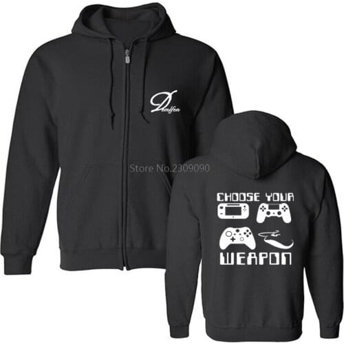 New Fashion Mens Hoodies Choose Your Weapon Gamer Sweatshirt Video Game Controller Cotton Fleece hoody Coat Tops