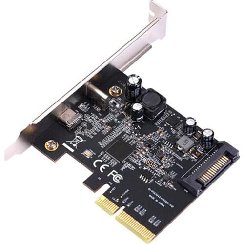 PCIe3.0 To USB3.2 Expansion Card Type-c Interface 20W Fast Charge Transfer USB-C 20G Transmission Can be Used for 4X 8X 16X