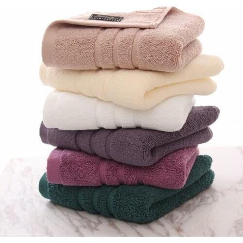 100% Cotton Towels for Adults Couple Solid Color Plain Dyed Thick Face Hand Bath Towel 40x80cm Absorbent Towel Bathroom Product