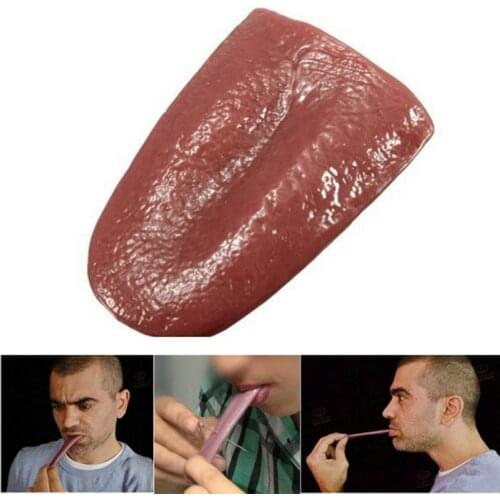 1Pcs Realistic Simulation Fake Tongue Sleeve Gross Jokes Non-toxic Toys Prank Tricks Halloween Horrific Magicians Props