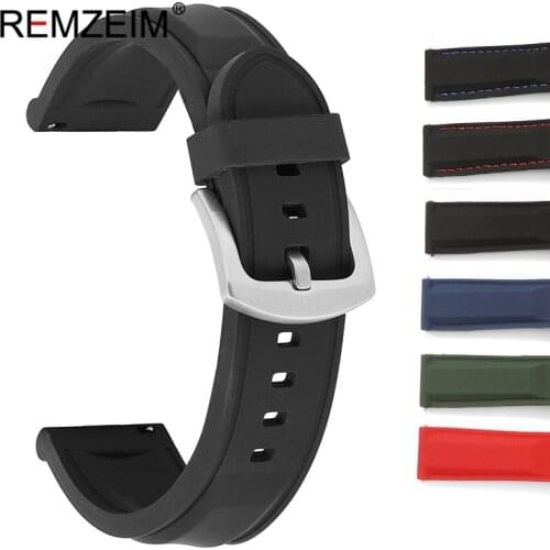Silicone Quick Release Watch Strap Sport Style Waterproof Men Women Band 18mm 20mm 22mm 24mm Watchbands for Smart Watch