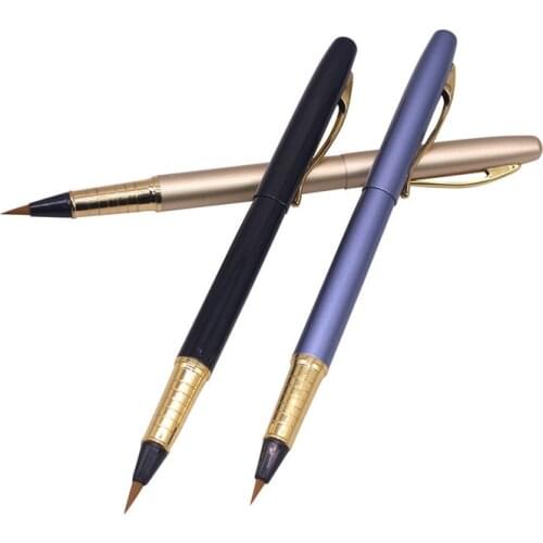 1 Pcs Art painting pen Pen-type ink sac ink brush Portable Calligraphy Soft Calligraphy Hook pen Ink brush Watercolor brush