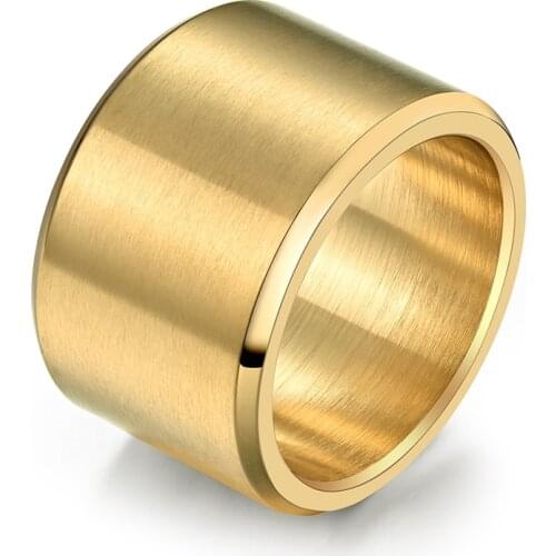 Bargains Of The Day Offers Wide Surface Big Large Glossy Matching Ring For Men Boy Stainess Titanium Steel Hip Hop Rock Jewelry