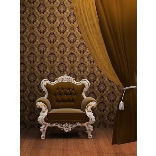 TR Vinyl Photography Background Vintage Curtain Chair Wood Floor Wedding Baby Newborn Photo Studio Props Photographic Backdrop