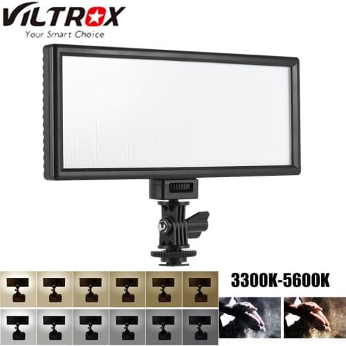 Viltrox L132T Ultra-thin LED Video Light Adjustable Brightness 3300K-5600K Photography Fill Light for Canon Nikon Sony