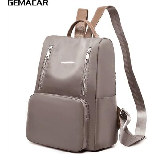 Backpack Women Designer High Quality Fabric Elegant Female Travel Anti-theft Bagpack Fashionable College Backpack Simple